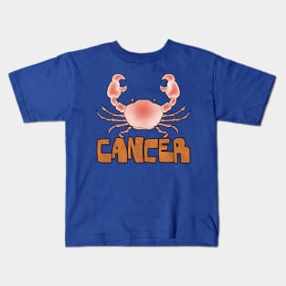 Front and Back Cancer Crab Kids T-Shirt